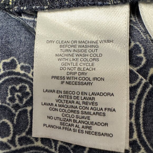 NWT Black Label -  Skirt by Evan Picone -  Women's Size Large - Navy/Lemoncello - Picture 4 of 5